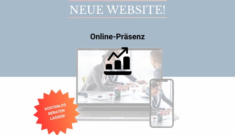 Blau Professionell Klassisch Business Marketing Mockup Neue Website von kairom.de